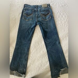 Cody & James men’s jeans;31x34L; preowned; leather trim in pockets; western